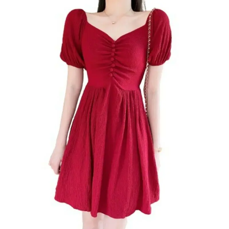 Для женщин Летнее сексуальное платье с открытыми плечами рукавами-фонариками