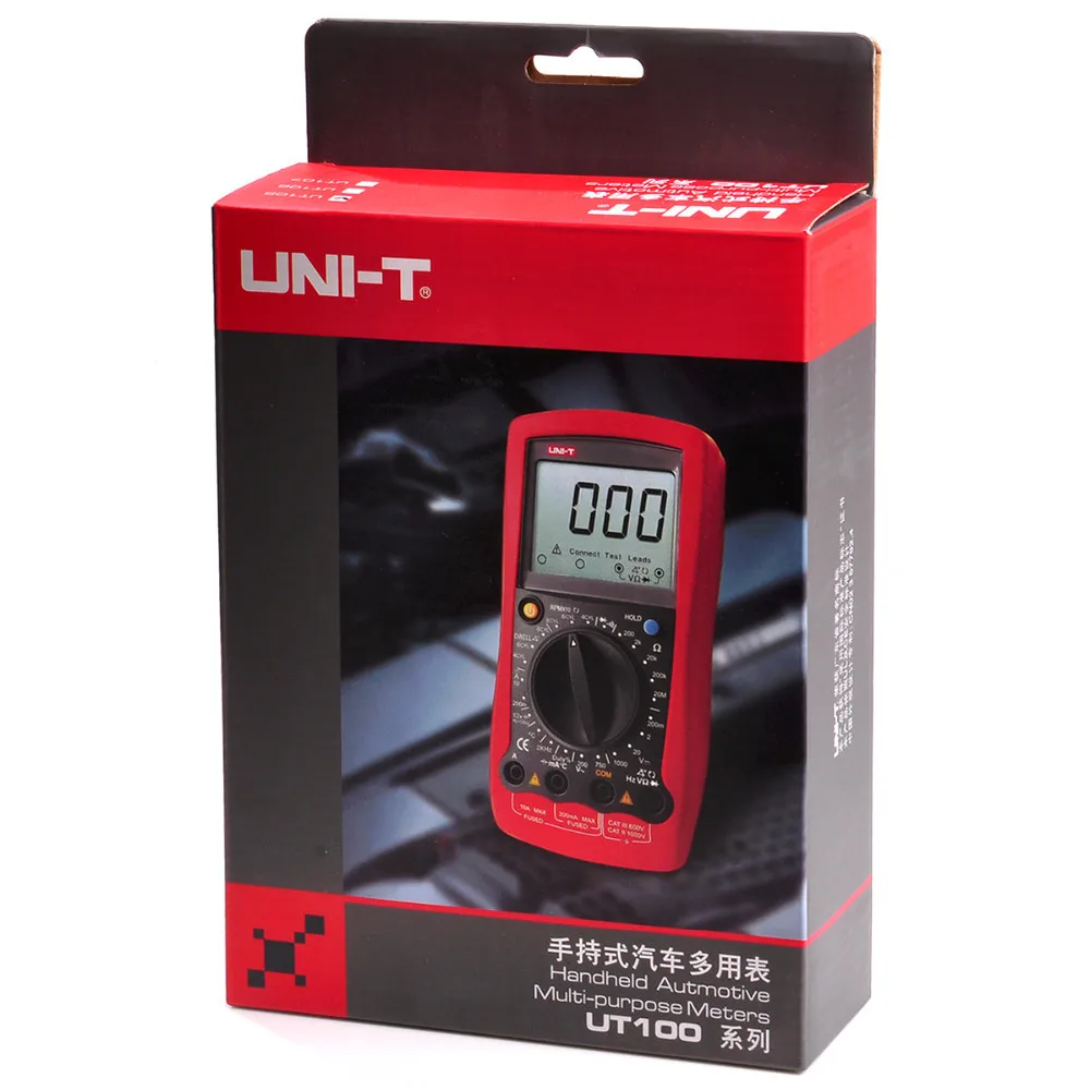 UNI-T UT105 LCD Портативный автомобильный многоцелевой мультиметр Авто Диапазон с