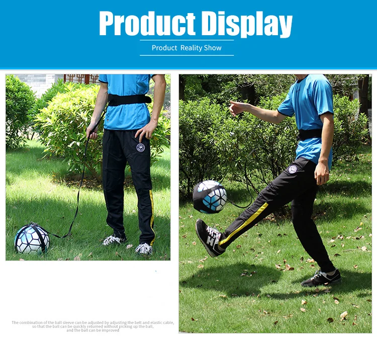 

Football Maneuver Straps Soccer Trainer Waist Belt for Training Aid Control Skills Adjustable Auxiliary Kicking Equipment