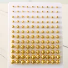 316L нержавеющая сталь 60 пар стальной шарик, серьги со шпилькой, для женщин, для девочек, модные ювелирные изделия, серьги, комплект ювелирных изделий золоторозовое золотосеребро Цвет