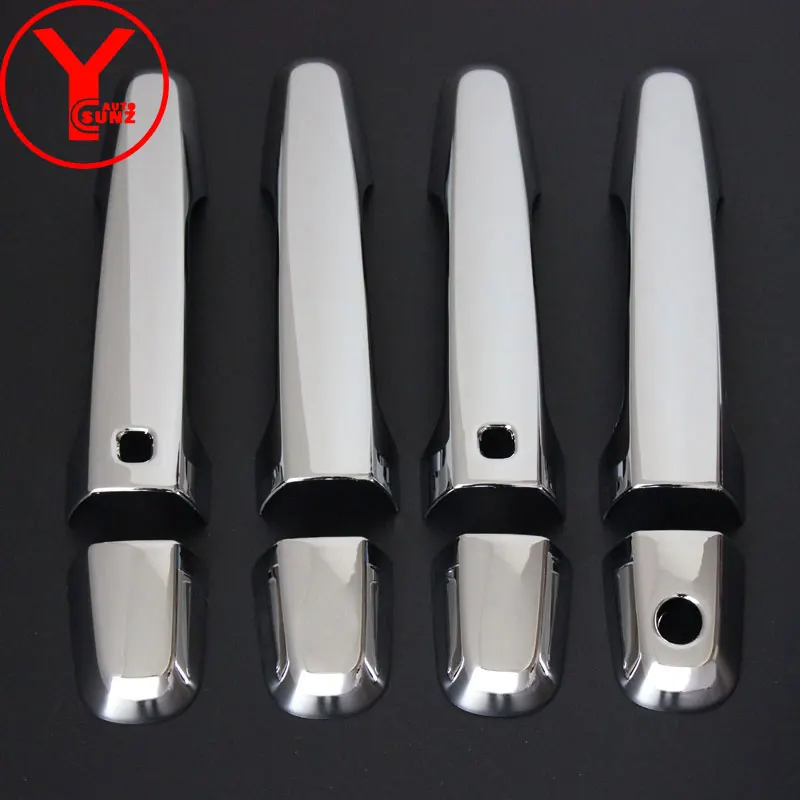 chrome 2 holes Крышки дверных ручек для MITSUBISHI PAJERO SPORT Shogun L200 Triton ABS автомобильные аксессуары для Montero sport YCSUNZ - Цвет: chrome 2 holes