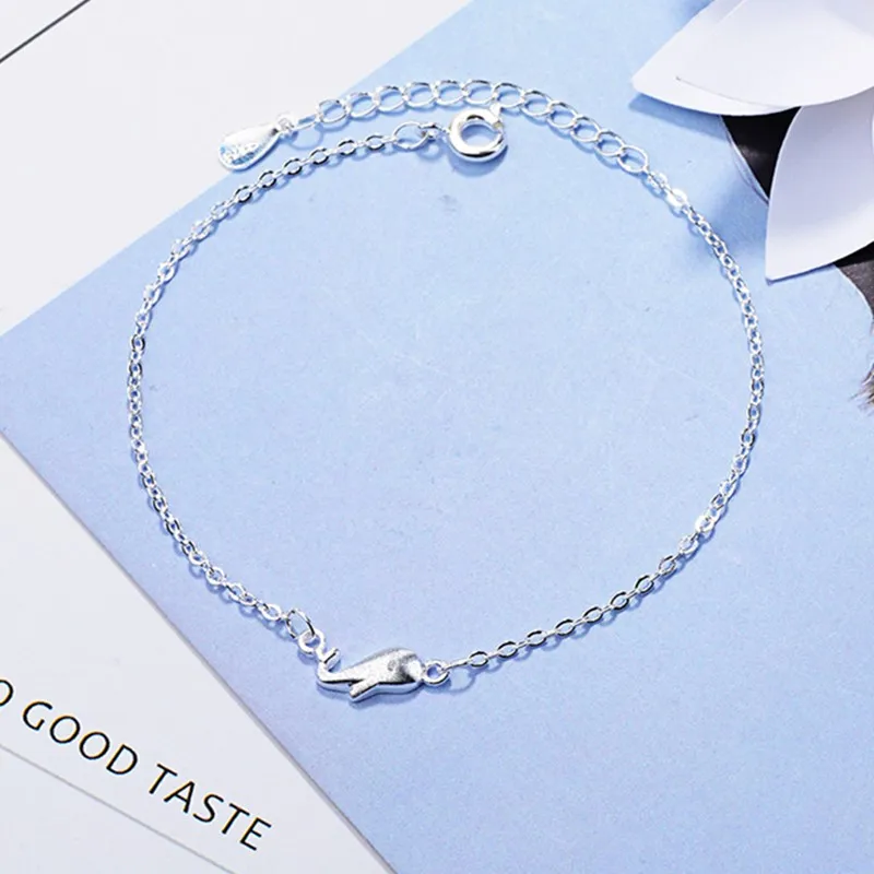 MKENDN посеребренный милый маленький кит фотоэлемент для женщин животное дельфин