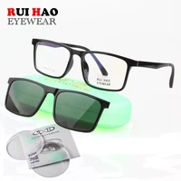 brand customize prescription glasses men retro design glasses frame driving sunglasses clip on polarized optical resin lenses