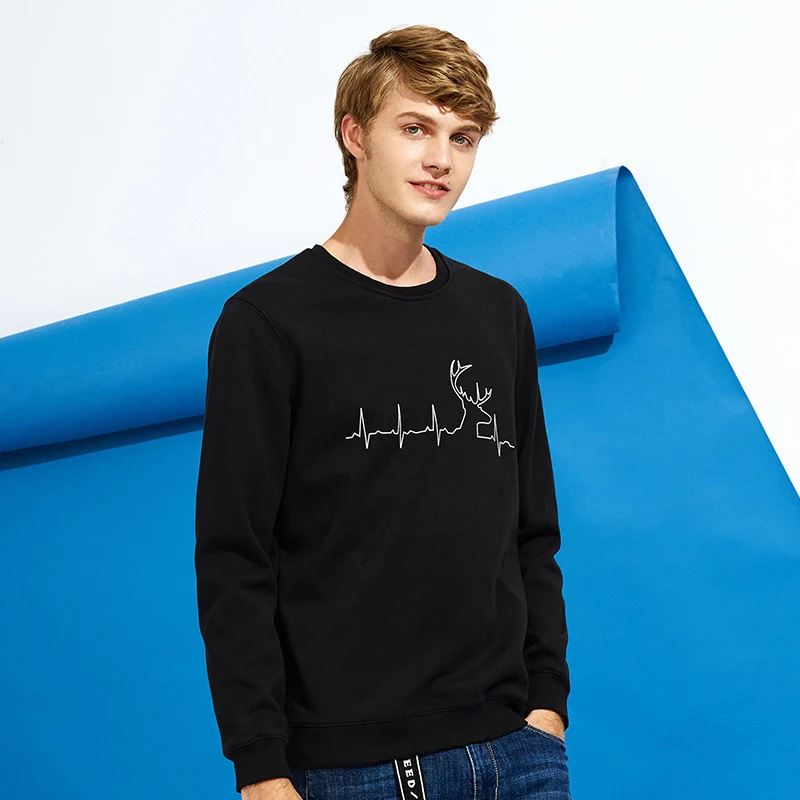 Мужская теплая флисовая толстовка Pioneer Camp брендовая осенне зимняя с круглым