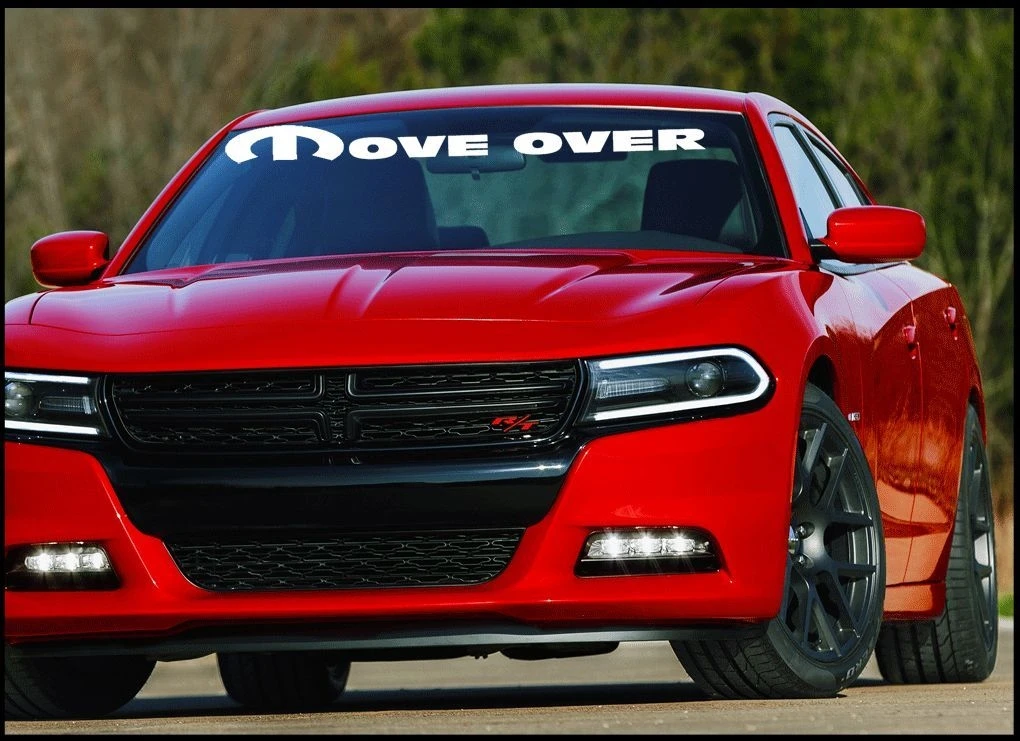 

For Mopar Move Over Windshield Banner Decal Sticker Dodge RoadRunner