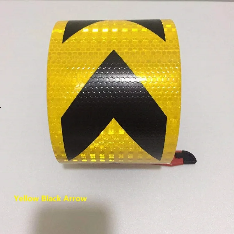 10CM Wide Road Traffic Construction Site Corridor Factory Workshop Floor Safety Warning Self-adhesive Twill Reflective Tape