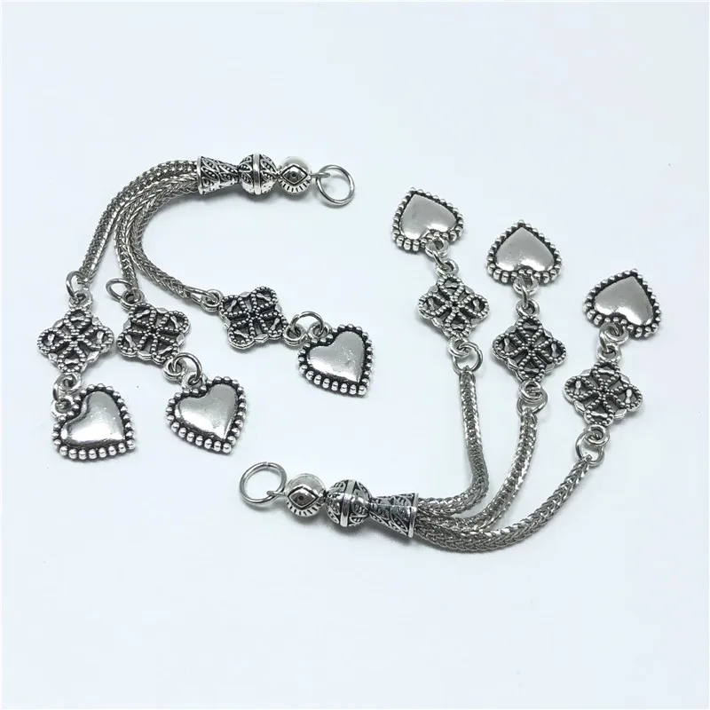 3 шт. кулон в форме сердца металлическая кисточка для изготовления ювелирных