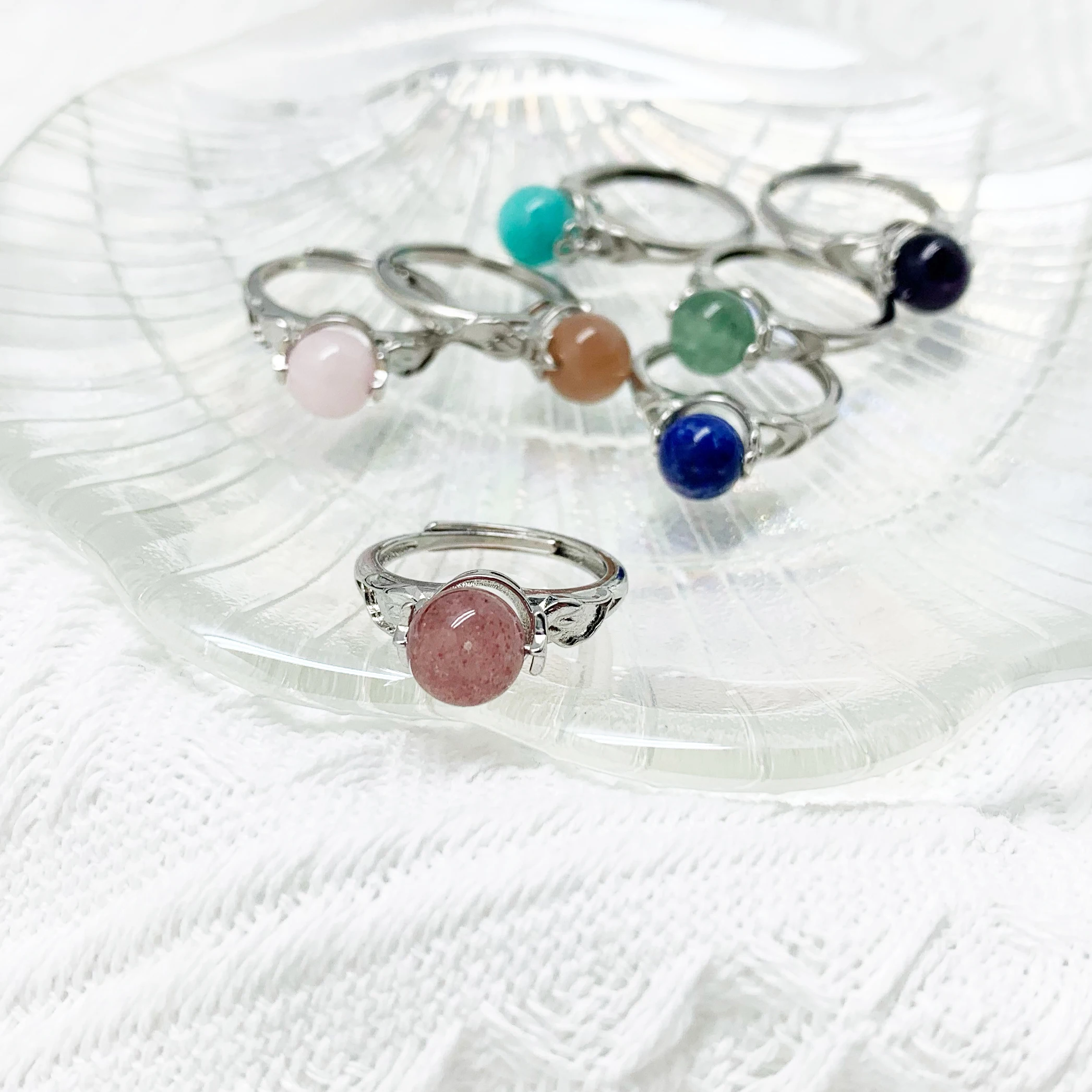 Женское кольцо для обертывания из проволоки с аквамарином натуральный кварц