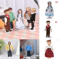 112 dollhouse miniature porcelain doll people model beautiful youth boy girl decor doll house toy