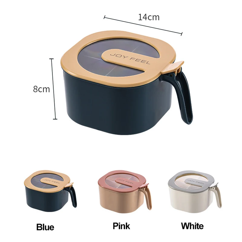 

4 in 1 Spice Boxes Salt and Pepper Spice Jar With Lid Seasoning Container Spices Storage Box Canister Sets Kitchen Organizer