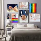 ЛГБТ, влюбленная пара, Картина на холсте, настенная живопись, картина для украшения комнаты для гостиной, HD-печать плакатов, картин