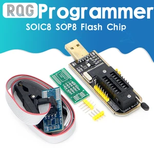 Программатор EEPROM CH341 A 24 25 Series, модуль USB-программатора с флэш-BIOS + зажимы SOIC8 SOP8 для проверки EEPROM 93CXX  25CXX24CXX, комплект сделай сам