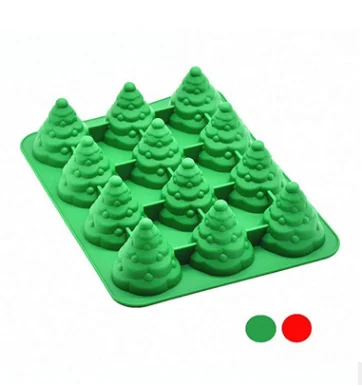 

Christmas Tree Silicone Mold 3D Silicone Baking 12-Cavity Mold Kitchen Tools for Cake Muffin christmas christmas christmas