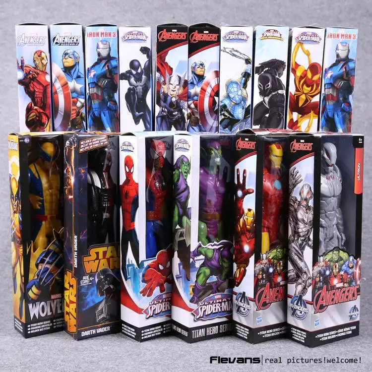 

Titan Hero Series Avengers Superheroes PVC Action Figures Toys 12" 30cm Venom Iron Man Thor Captain America