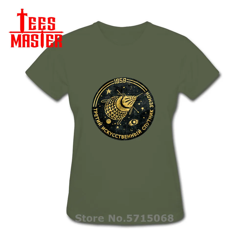 Женская футболка в стиле ретро с изображением спутника рубашка СССР России Hero