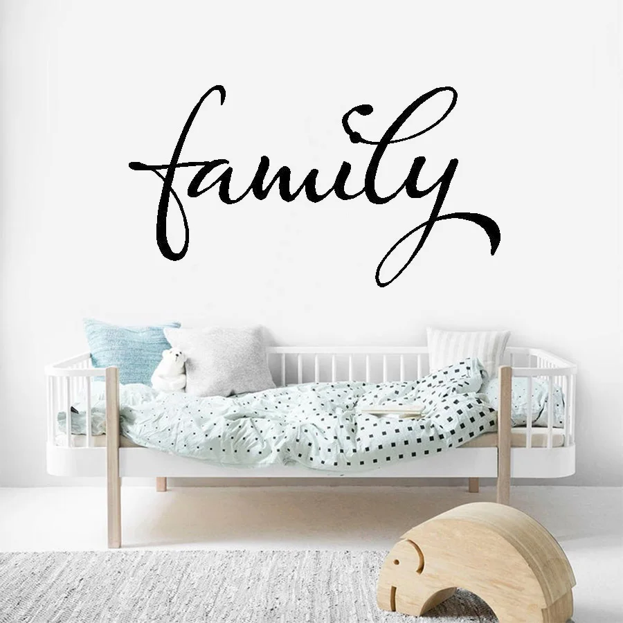 Семейная Настенная Наклейка с надписями съемная виниловая фотография
