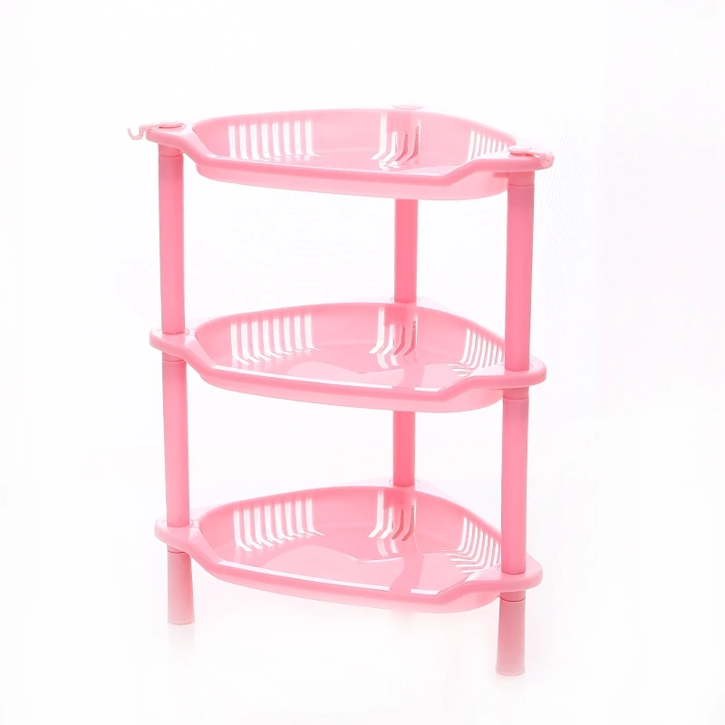 3 Layers Plastic Corner Storage Rack For Kitchen DIY Sundries Bathroom Organizer Shelf Sponge Holder Colors | Дом и сад