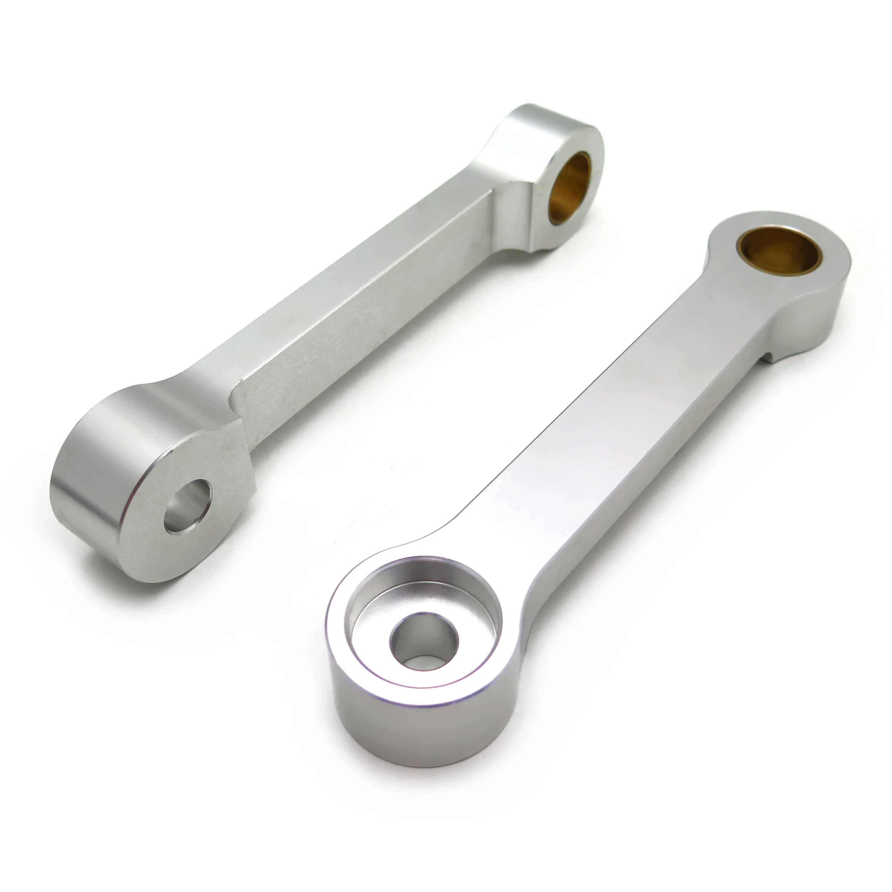 Aftermarket free shipping motorcycle parts Billet Lowering Links For 1986-2007 Kawasaki EX250 EX 250 bike Silver | Автомобили и
