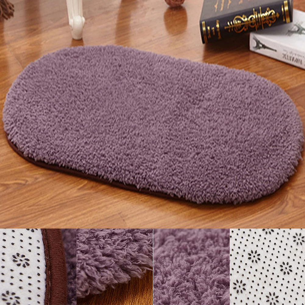 

40*60cm Absorbent Soft Bathroom Bedroom Floor Non-slip Door Mat Bath Shower Rug