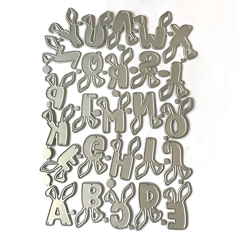 

Easter Alphabet Bunny Craft Metal Cutting Die Stencils Template for Scrapbooking Paper Album Cards Gift Decor Knife Die Cut New