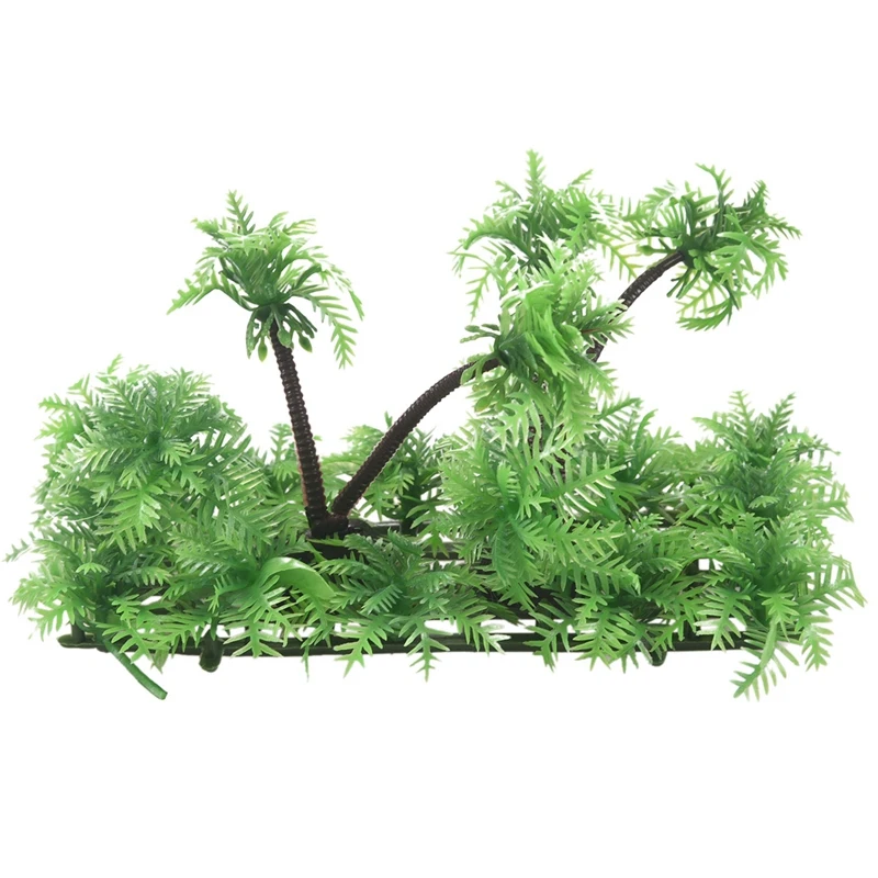 

3.9 inch Height Artificial Coconut Palm Plant for Aquarium Fish Tank Green