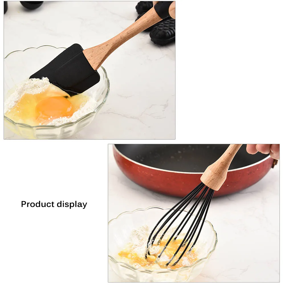 

Silicone Wood Turner Spatula Brush Scraper Pasta Gloves Egg Beater Kitchen Accessories Baking Cooking Tools Kitchenware Cookware
