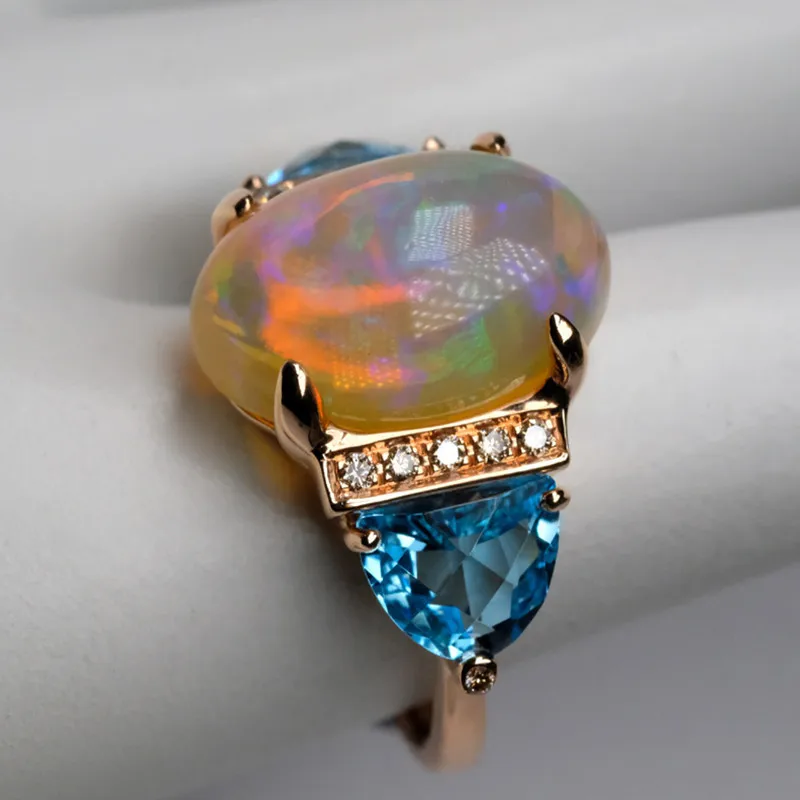 

Luxury Rings For Women Colorful Jewelry Couples Matching Wedding Party Accessories Valentines Day Gift Anillos