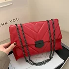 Модная вместительная сумка на плечо для женщин, однотонная Сумочка через плечо из искусственной кожи в клетку, уличные дорожные ранцы