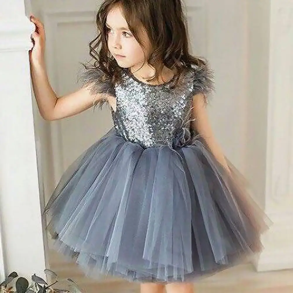 

Girl Dress AU Toddler Baby Girls Princess Dress Kids Sequins Tutu Party Prom Wedding Dress