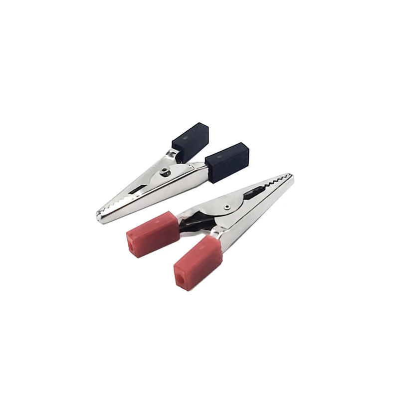 

10 pcs 40 MM Cold Pressing Metal Crocodile Clips plastic PVC Iron Alligator Clips Electrical Clamp for Testing Probe Meter