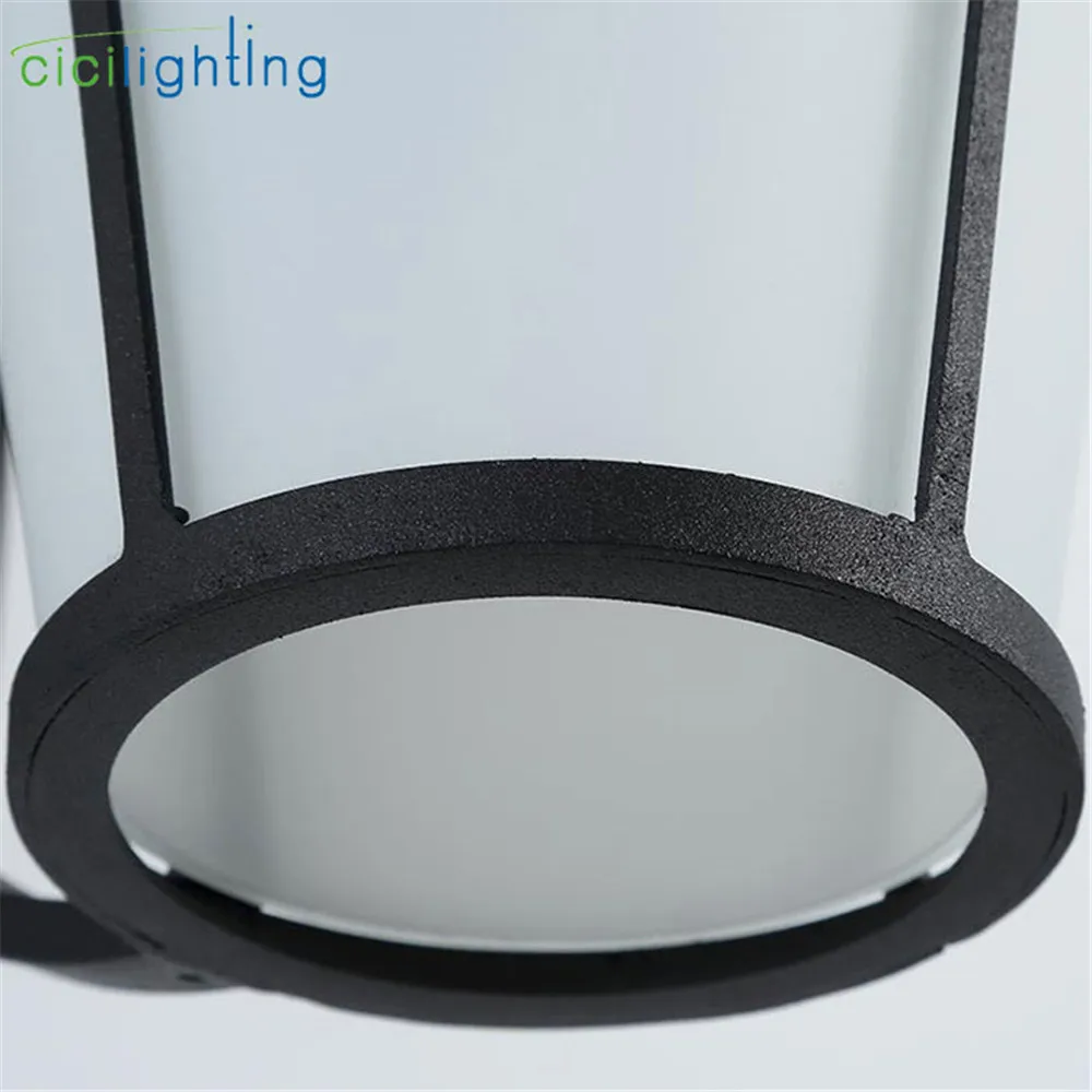 買取 工業用屋外壁照明器具マターブラックウォームホワイト壁ランタン白ガラス燭台家のためのデッキパティオポーチライト