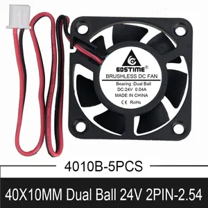 Охлаждающий вентилятор Gdstime для 3D-принтера, 40x40x10 мм, 5 шт.