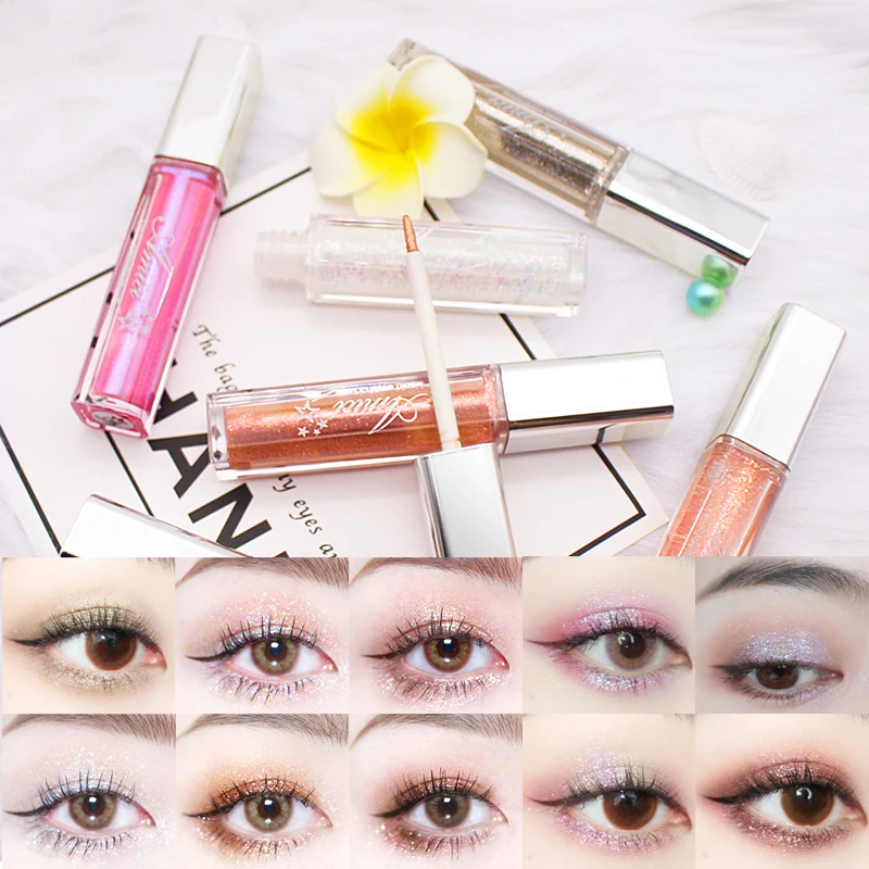 Модная блестящая жемчужина светильник высокий тени для век женский жидкий флэш