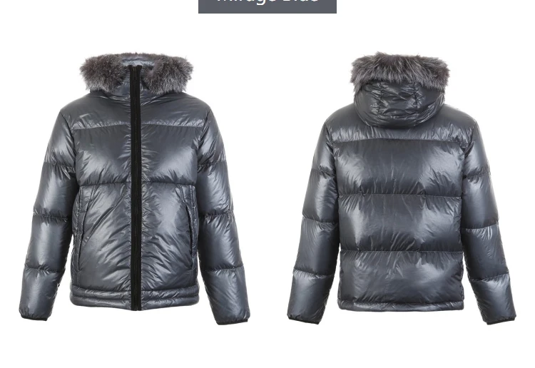 JackJones мужской зимний пуховик с капюшоном и воротником из лисьего меха 218412521