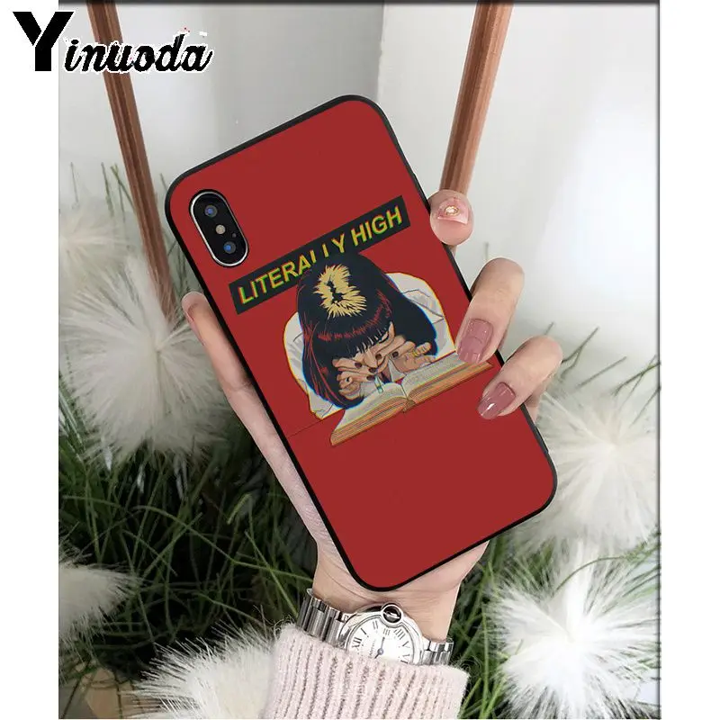 Yinuoda пульпа фантастика ТПУ Мягкий силиконовый чехол для iPhone X XS MAX 6 6S 7 7plus 8 8Plus 5 5S XR