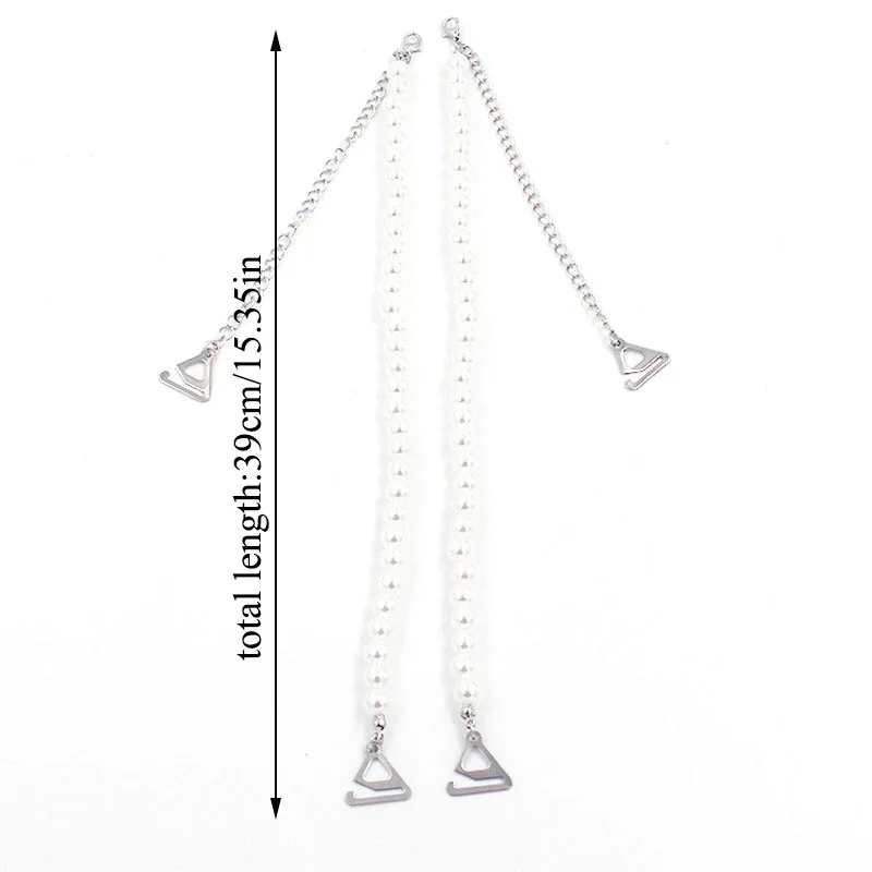 

Intimate Accessories Decorative Bra Straps Bra Chain Pearls Shoulder Straps Elegant Imitation Pearls Bra Accessories Adjustable