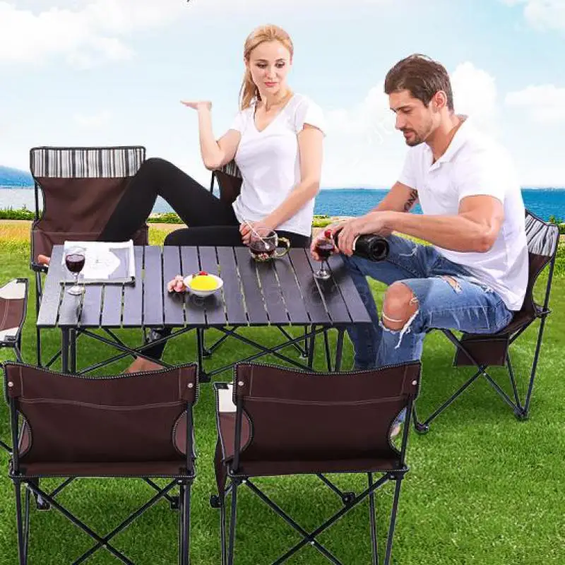 Уличный складной стол из алюминиевого сплава длинный для барбекю и отдыха на