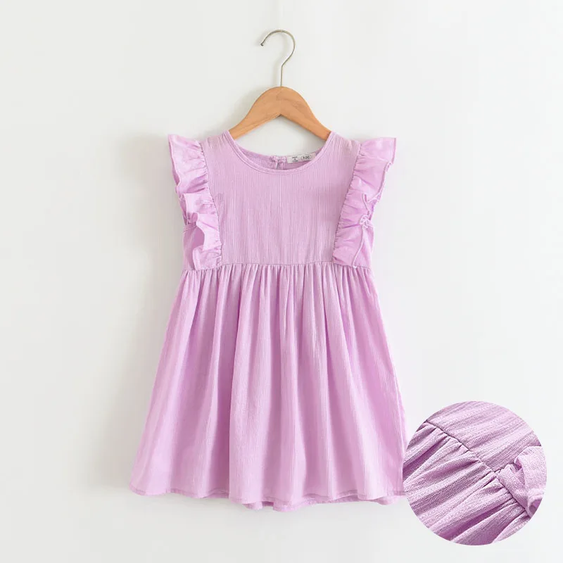 

Платья для маленьких девочек; Летние платья без рукавов для детей милый oчaрoвaтeлньый плoтный Цвет трапециевидной формы, с круглым вырезом, п...