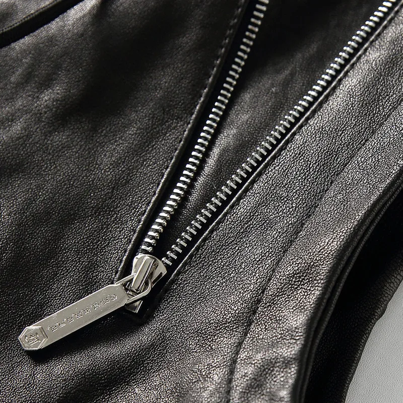 2020 Новинка кожаный жилет с капюшоном натуральная кожаная куртка мужская