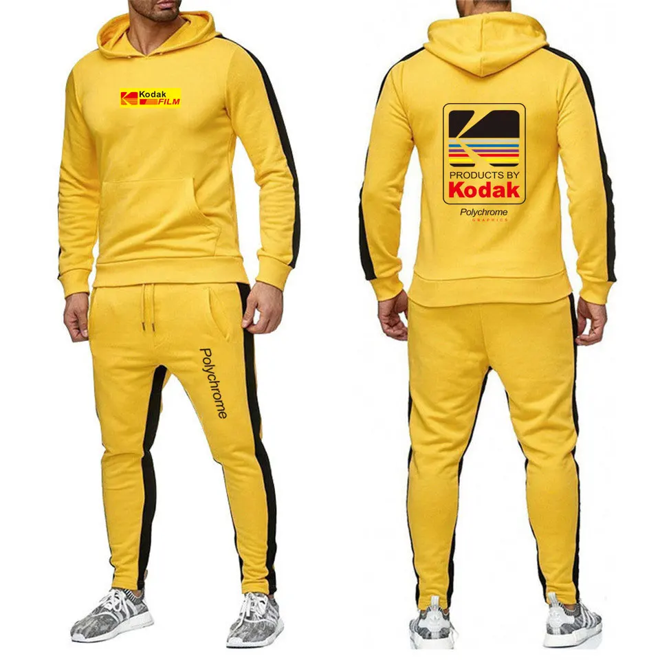 Харадзюку Лидер продаж kodak толстовки белые мужские спортивные комплекты хип-хоп