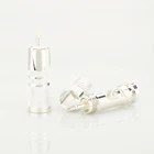 4 шт., высокое качество, стиль Caradas, посеребренный RCA штекер, Hi-Fi, DIY Аудио RCA разъем