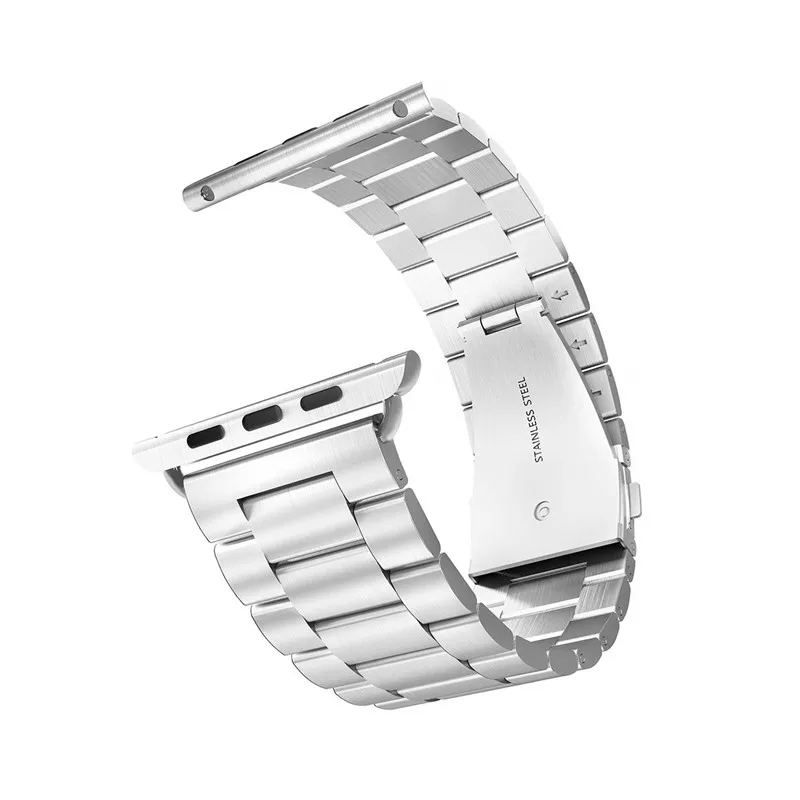 Ремешок из нержавеющей стали для наручных часов совместим с Apple watch series 5 4 40 мм 44