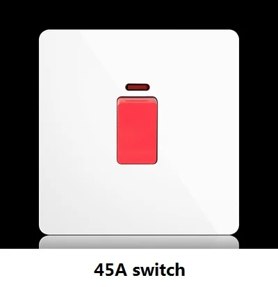 45A 86 Тип, стандарт США, Великобритании, настенный выключатель, 1 банда, 2 банды, 3 банды, 4 банды, 1Way, 2Way, настенный светильник, переключатель, 20A, 45A, розетка переменного тока, британская розетка - Цвет: 45A