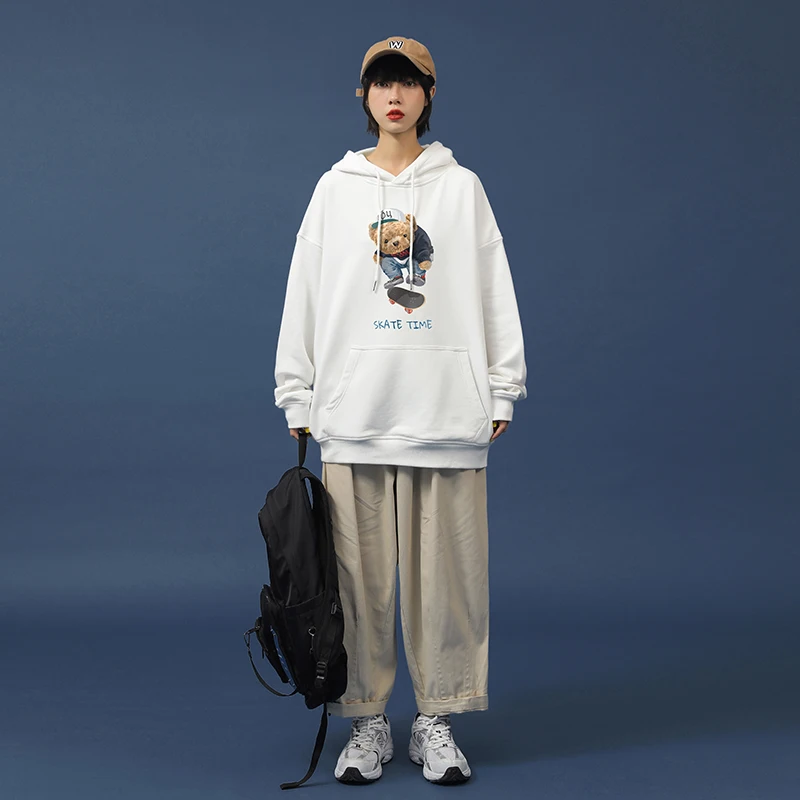 

SingleRoad Crewneck Sweatshirt Women 2020 Oversized Print Unisex Japanese Streetwear Hip Hop Cute White Hoodie Women Sweatshirts