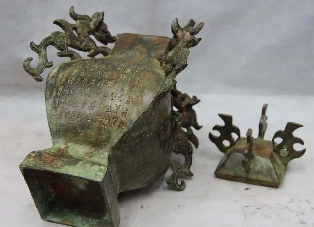 Китайский Королевский дворец бронзовая резная дикая животная зверь фотофляга