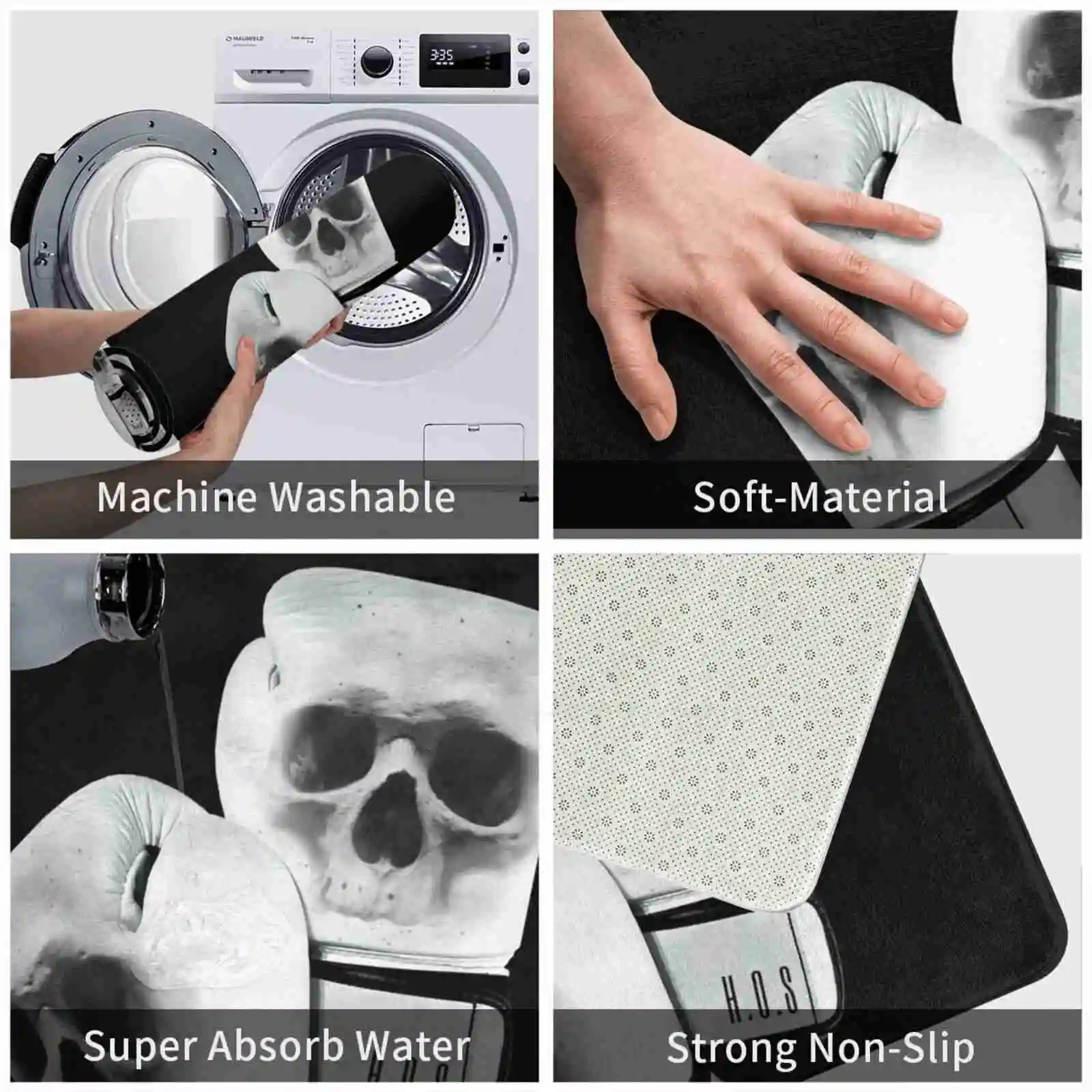 Боксерские перчатки с черепом коврик для двери ног домашний бокса Смешанные