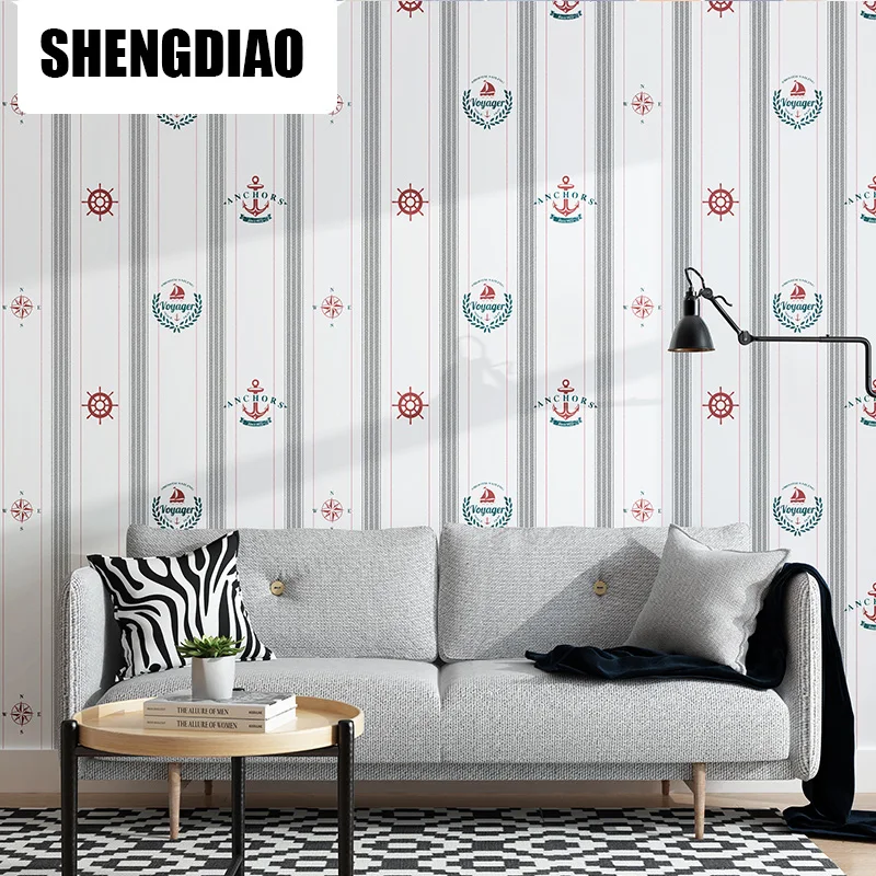 Самоклеящиеся обои для спальни, водонепроницаемые и защищенные от влаги, с картонным рисунком, для ремонта, декоративной отделки стен и фоновых наклеек.