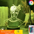 Фигурка американского рапера XXXTentacion, светодиодный ночник, крутой подарок для фанатов, Прямая поставка, комнатный декор, светильник для офиса, спальни, Настольная 3d лампа