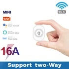 16A 1Gang 2 Way DIY модуль, Tuya Smart WiFi мини-светильник переключатель, таймер, Управление, Беспроводной выключатель для Google Assistant Alexa,110V 220V