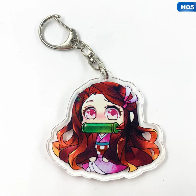 KEY5271H05 Аниме демон убийца: Kimetsu no Yaiba акриловый брелок для ключей Косплей Аниме Подарки - Цвет: KEY5271H05